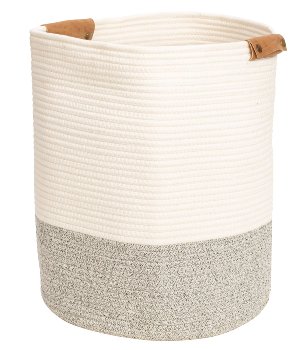 Storage basket dark grey/white h=50cm
