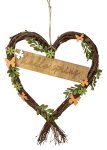 Willow-Heart with flower decoration &