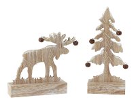 Elk and Tree with LED lights + bells