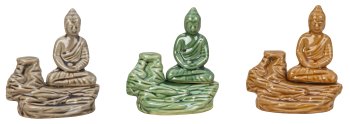 Räucherkegelhalter "Buddha" h=12cm