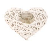 willow heart with glass as T-light