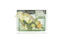 Glass decoration with lily-decoration