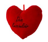Heart pillow red "Dein Kuschelbär"