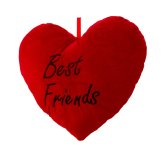 Heart pillow red "Best Friends" b=33cm