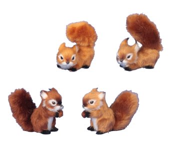 Squirrel h=8-10cm w=11,5cm assort.