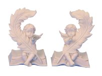 Angel on book with glass stone h=9,5 cm