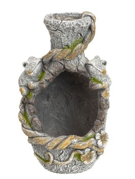 Plantingpot vaseshape with frogs h=37cm