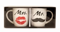 Cup set 'Mr. & Mrs.' h=9,3 cm d=8,5 cm