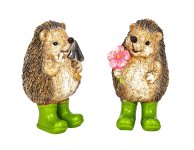 Hedgehog with flower & spade in hand