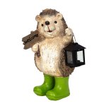 Hedgehog with "Welcome"-plate and