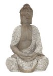 Buddha grey sitting h=48cm w=30cm