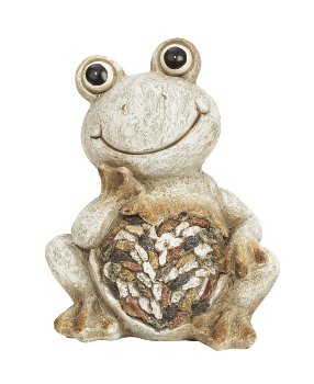 Frog in grey-brown h=20cm w=16cm