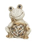 Frog in grey-brown h=20cm w=16cm