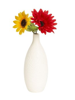 Porzellan Vase weiß h=23cm d=9cm