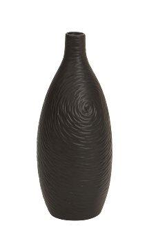 Porzellan Vase schwarz h=23cm d=9cm