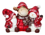 Winter figures trio sleeping gnome, elk