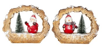 Winter decoration santa & Snowman with