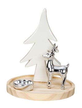 Xmas Tree with elk and tealight holder