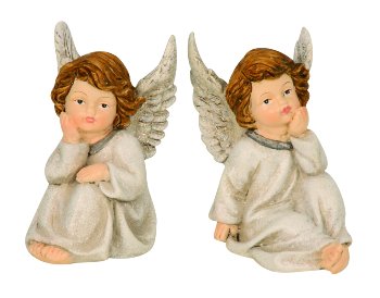 Angel sitting h=10 cm w=7,5+10cm assort.