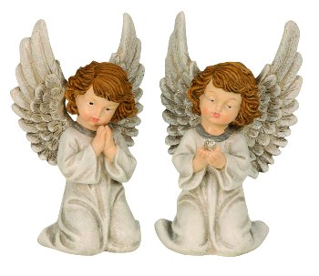 Angel kneeling h=21cm w=13,5cm assort.