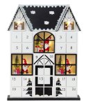 Haus als Adventskalender mit LED h=37cm