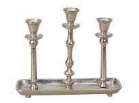 Candle holder plate with 3 candle