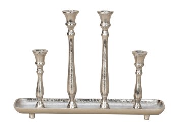 Candle holder plate with 4 candle