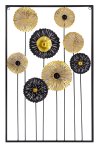 Moderne Metall-Wanddekoration "Blumen"