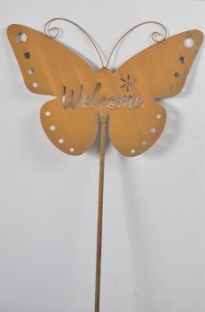 Gartenstecker Schmetterling "Welcome"