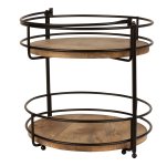 Metal cake stand 2-plates black with