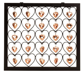 metal picture with bronze hearts