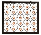 metal picture with bronze hearts