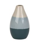 Moderne Vase weiß/hellblau/türkis