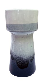 Moderne Vase weiß/grau/schwarz h=20cm