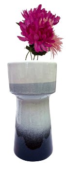 modern vase white/grey/black h=20cm