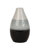Moderne Vase weiß/grau/schwarz h=20,5cm