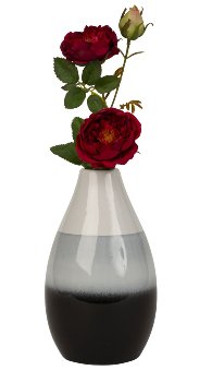 modern vase white/grey/black h=20,5cm