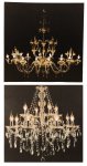 LED-picture 'chandelier' 50x50 cm