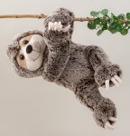 Sloth with velcro tape on hands h=60cm