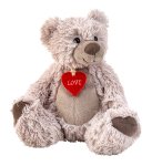 Bear sitting with small heart h=22cm