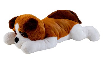 Plush Dog lying l=80cm