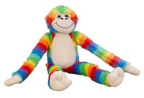 Plush monkey colorful with long arms &