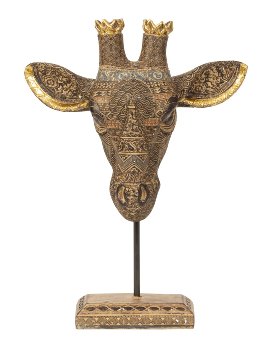 Giraffenkopf-Skulptur h=37,5cm b=28,5cm