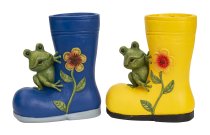 Plantingpot rubber boot with frog &