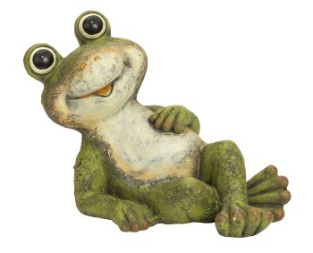frog laughing lying h=29cm w=39cm