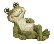 frog laughing lying h=29cm w=39cm