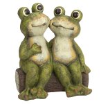 frog couple sitting on bank h=34,5cm