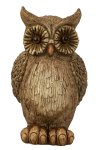 Owl brown standing h=40cm w=22cm