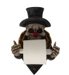 Skull with cylinder & red clown-noise as
