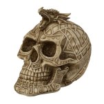 skull with dragon head h=13,5cm